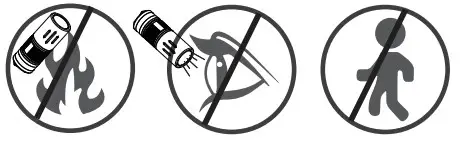 TrustFire MINI2 Rechargeable Mini Led Flashlight - WARNING