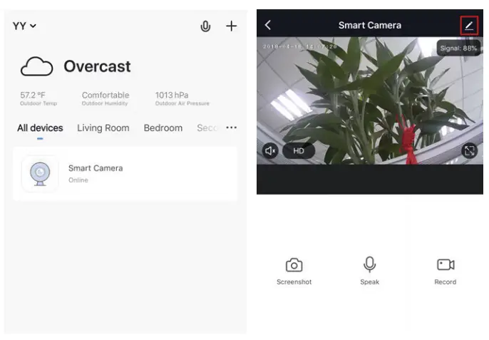 OSI go Direct Smart Mini Camera 1080P Indoor Wi Fi Security Camera - Setting
