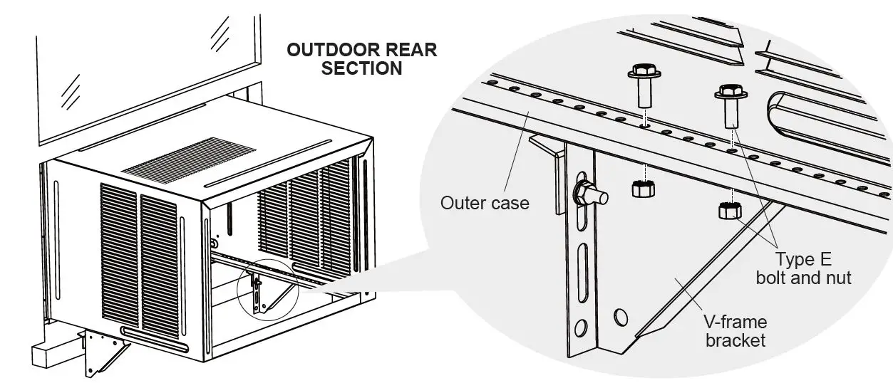 GREE GJC15BY-A6NRNC5A Air Conditioner bracket sticking 12