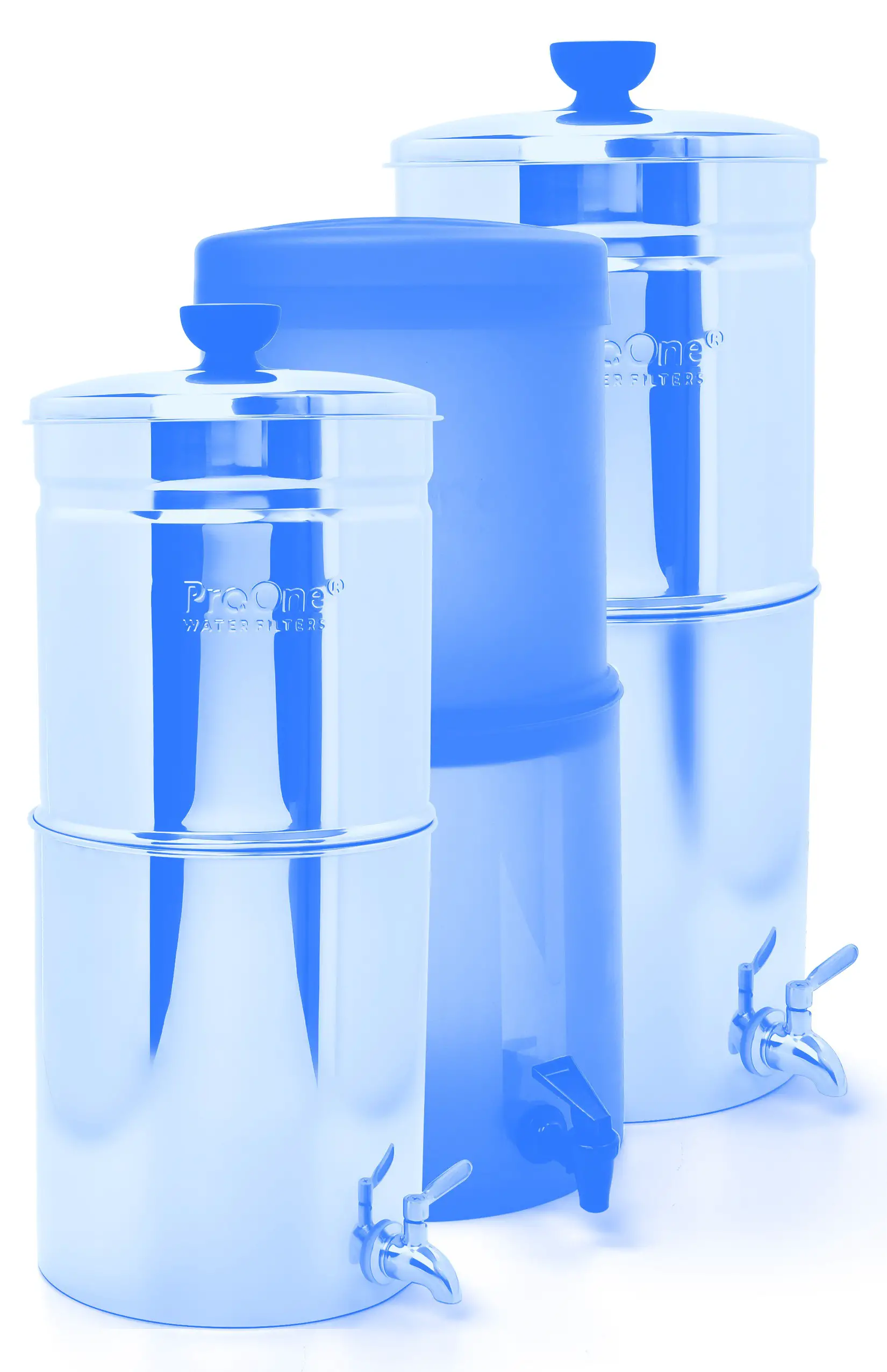 ProOne PO1-BIGPLUS-1POG7-BR Big+ Stainless-Steel Gravity Water Filter System -