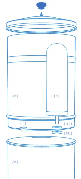 ProOne PO1-BIGPLUS-1POG7-BR Big+ Stainless-Steel Gravity Water Filter System - isteccher2