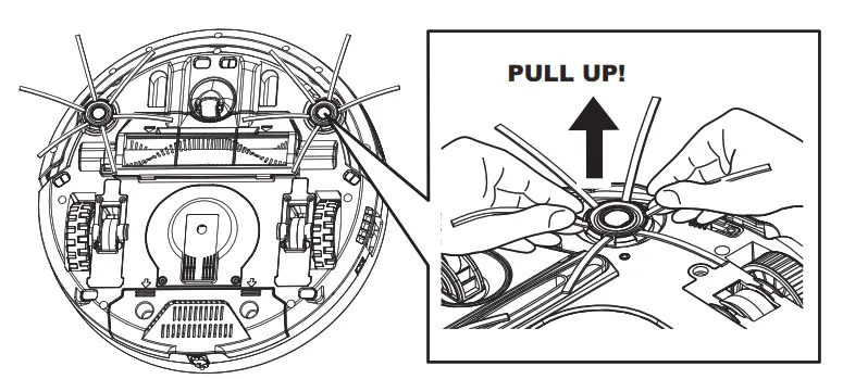 ADDA M680GMA Robotic Vacuum Cleaner - brushes