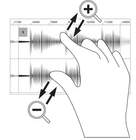 Akai Pro 25Key Force USB MIDI Keyboard Controller - Spread two fingers to zoom in (into a section of a waveform, for example)