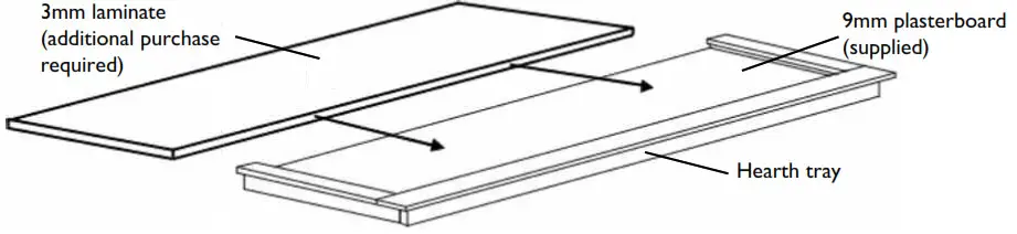 focalpoint Standard Hearth Tray Small Hearth Tray - ASSEMBLY
