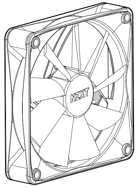 NZXT 140MM FAN Quiet Airflow Fan - fig