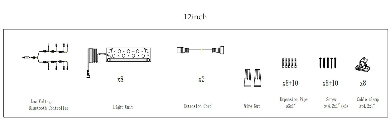 Cloudy Bay CBSHL74BLORBH Low Voltage Smart Hardscape Paver Light Instruction Manual - 12 inch