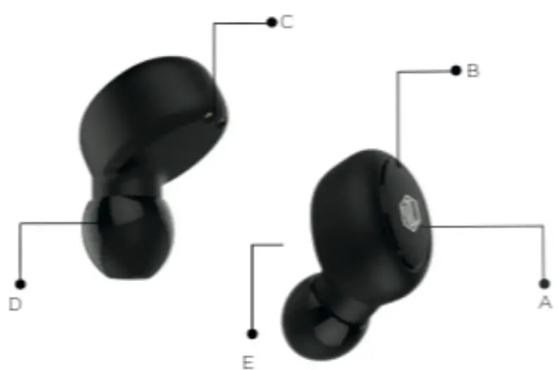 NU REPUBLIC True Wireless Earphone -parts
