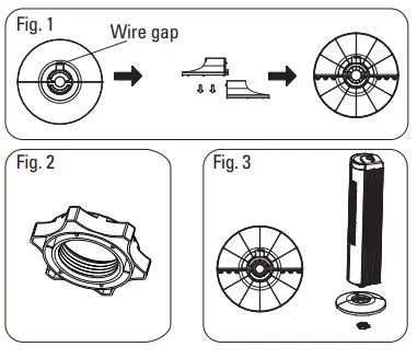 For LIVING 043-7021-6 28 Inch 71 cm Oscillating Tower Fan-fig3