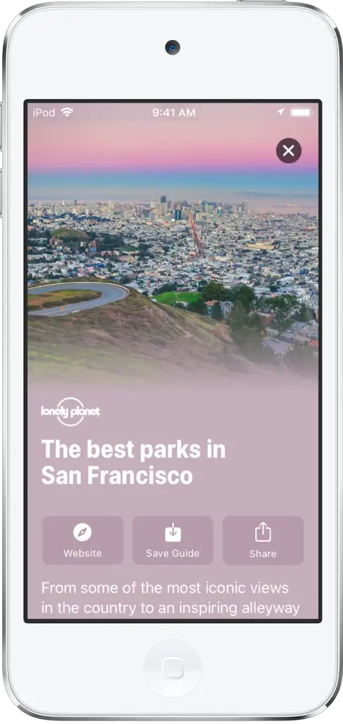 A guide to parks in San Francisco.