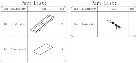 FIG 3 Parts list