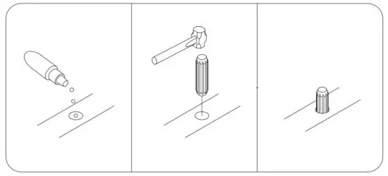FIG 5 Wooden dowel installation