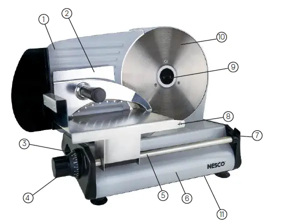 NESCO FS-300 Professional 8.7 Inch Food Slicer-1