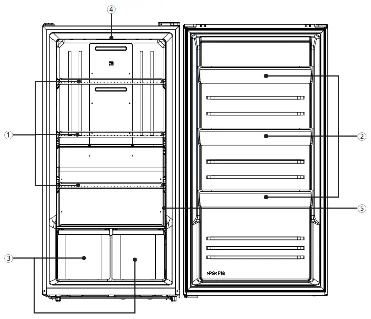 Criterion Upright Freezer Refrigerator - Appliance Features