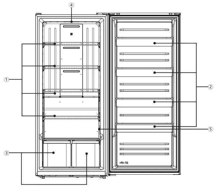 Criterion Upright Freezer Refrigerator - CUF208WD1W (21cf)