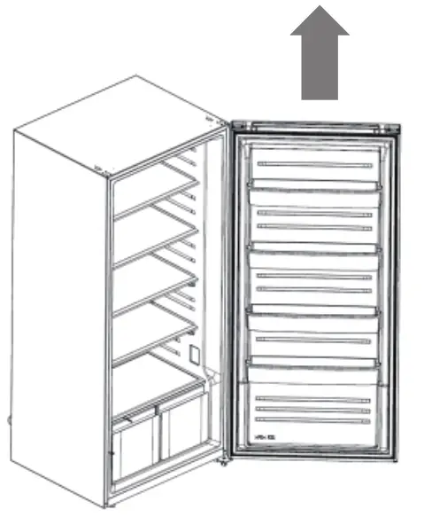 Criterion Upright Freezer Refrigerator - door