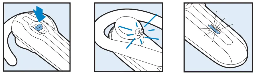 Plantronics Explorer 320 Bluetooth Headset - Short key press