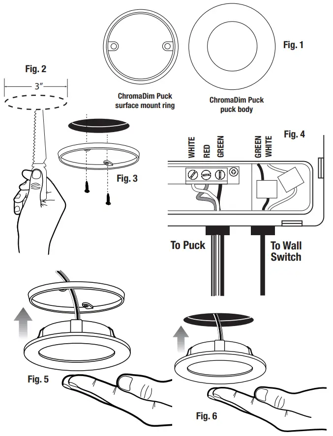 GM Lighting 902518 ChromaDim Puck Downlight