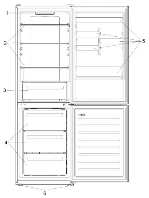 CANDY CCE 3T620 Freezer ES Refrigerator 1