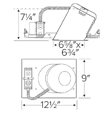 ELCO-Lighting-EL900HT-6-Inch-Sloped-Ceiling-Medium-Base-Non-IC-New-Construction-Housing-FIG-2