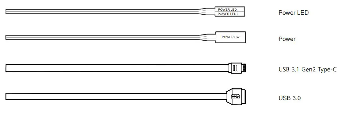 ZALMAN M2 Mini-ITX Computer Case - Gray User Manual - Cable Connection