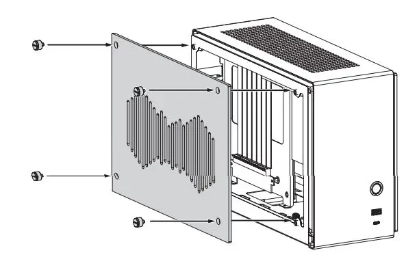 ZALMAN M2 Mini-ITX Computer Case - Gray User Manual - Removing the side panel