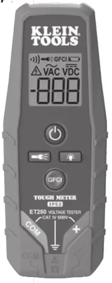 KLEIN TOOLS ET250 Digital AC DC Voltage and Continuity Tester