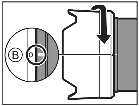 Rotate the lens hood