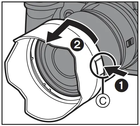 Removing the lens hood