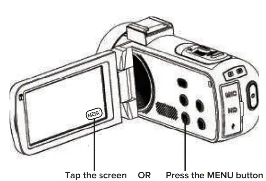 DVR 4K Digital Camcorder Set the camcorder