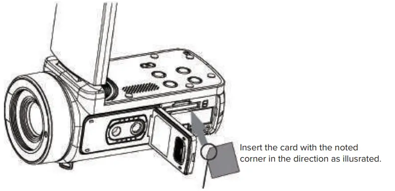 DVR 4K Digital Camcorder Insert and format the memory card