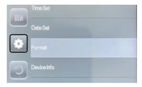 DVR 4K Digital Camcorder Format the memory card