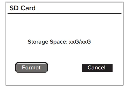 DVR 4K Digital Camcorder Format the memory card