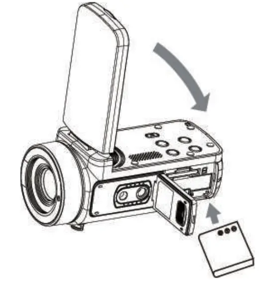 DVR 4K Digital Camcorder Charging the battery