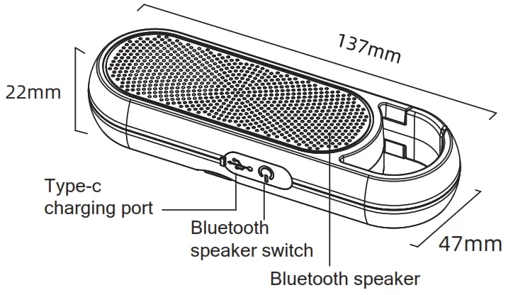 DOAGEAS BT03 True Wireless Earbuds with Bluetooth Speaker - speaker side
