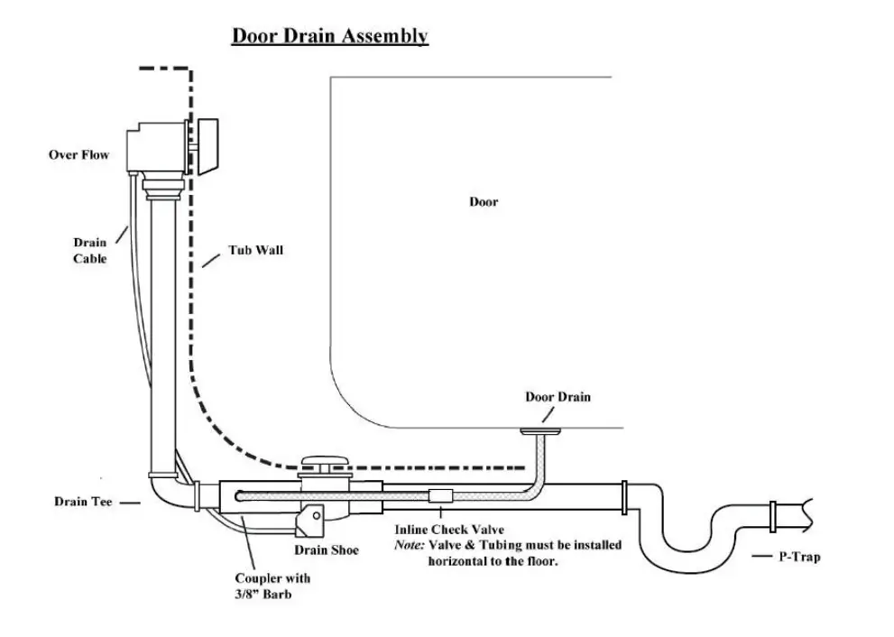 WOODBRIDGE BTS1611 Walk-In Whirlpool Bathtub - Fig2