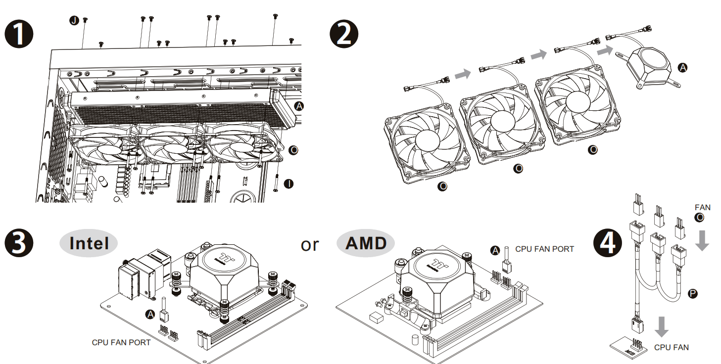 thermaltake TH360 ARGB Sync Snow Edition AIO Liquid Cooler - fig 4