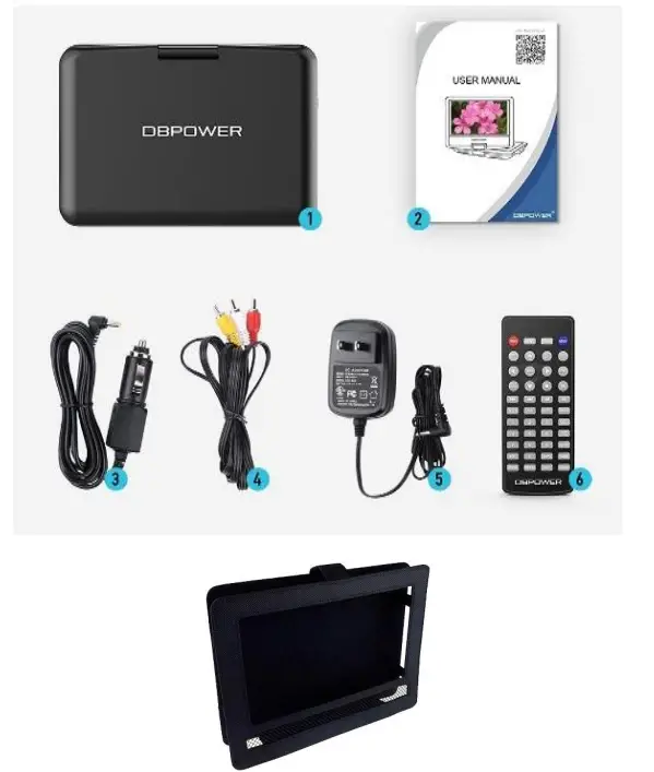 DBPOWER-12-Inches-Portable-DVD-Player-with-5-Hour-Rechargeable-Battery-fig1