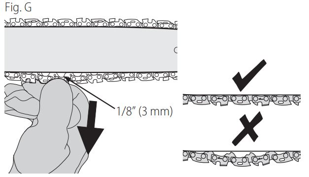 DEWALT DCCS670 60V Cordless Chainsaw Instruction Manual - Figure G