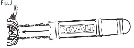 DEWALT DCCS670 60V Cordless Chainsaw Instruction Manual - Figure J