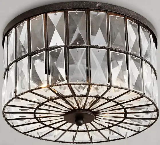 HOME DECORATORS COLLECTION 31679-HBC 60W 3 Light Bronze Flushmount