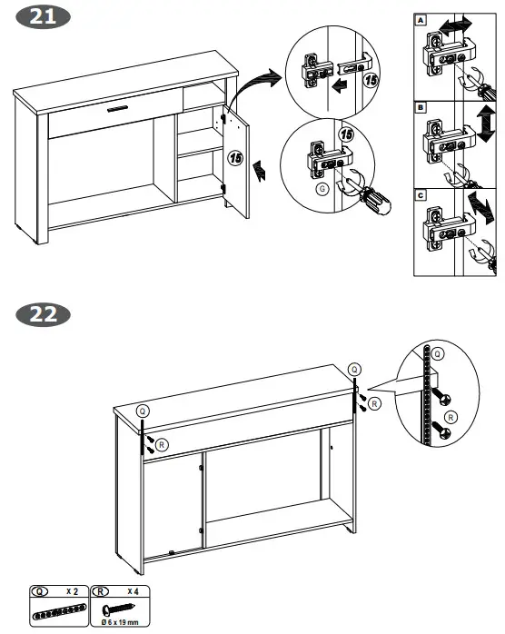 COSTWAY JV10177 48 in. White 31.5 in. Rectangle Wood Console Table - fig13