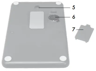 ACURITE 00931 Digital Kitchen Scale - BACK