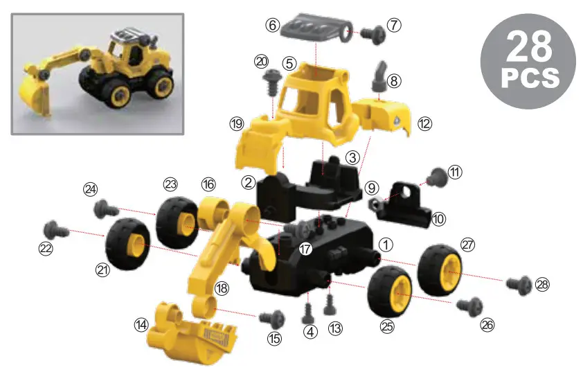 Flybar PDC001 Power Gearz DIY Build and Drive Remote Control Take Apart Car - Figure 2