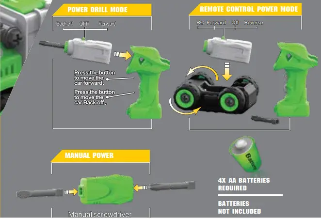 Flybar PDC001 Power Gearz DIY Build and Drive Remote Control Take Apart Car - Figure 31