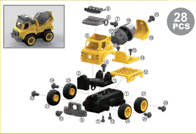 Flybar PDC001 Power Gearz DIY Build and Drive Remote Control Take Apart Car - Figure 6