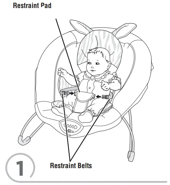 Fisher-Price CHM79 Deluxe Bouncer -Restraint Pad