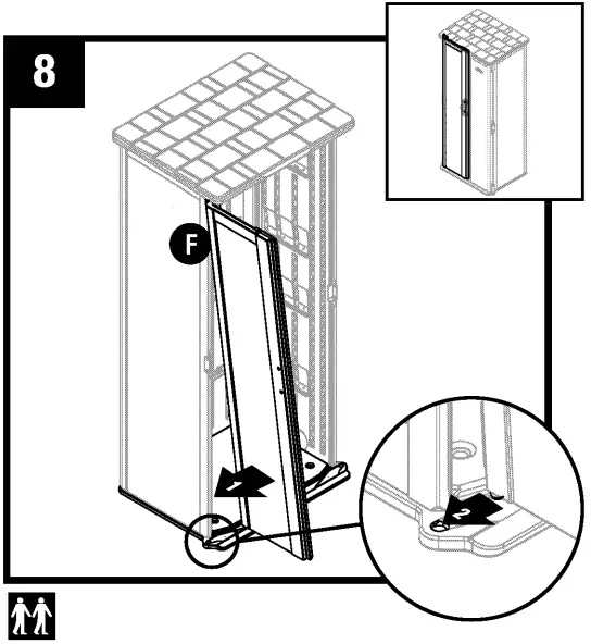 Suncast BMS1250 Vertical Storage Shed - fig 12