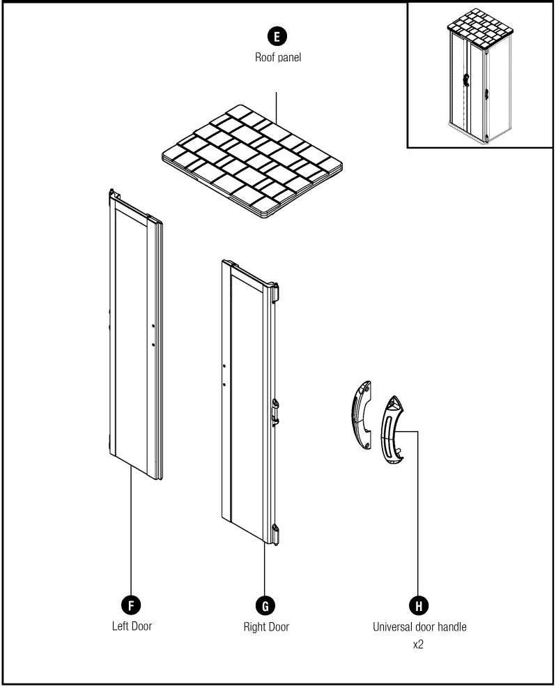 Suncast BMS1250 Vertical Storage Shed - fig 3