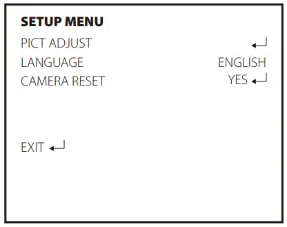 Runcam Racer -Camera Menu