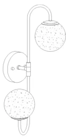 ZEVNI A04408 Mordy 22 Inch H Black LED Wall Sconce 01